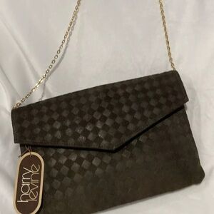 Harry Levine Brown Checkered Women's Bag